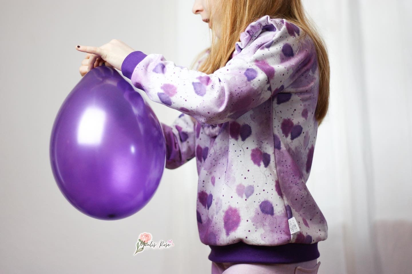 Lila Ballon liebe